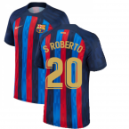 2022-2023 Barcelona Home Shirt (S ROBERTO 20)