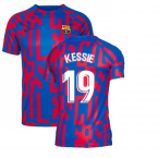 2022-2023 Barcelona Pre-Match Training Shirt (Blue) (KESSIE 19)