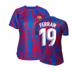 2022-2023 Barcelona Pre-Match Training Shirt (Blue) - Ladies (FERRAN 19)