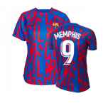 2022-2023 Barcelona Pre-Match Training Shirt (Blue) - Ladies (MEMPHIS 9)