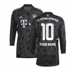 2022-2023 Bayern Munich Home Goalkeeper Shirt (Black) - Kids (Your Name)