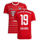2022-2023 Bayern Munich Home Shirt (Kids) (DAVIES 19)
