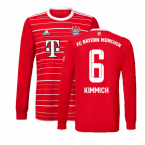 2022-2023 Bayern Munich Long Sleeve Home Shirt (Kids) (KIMMICH 6)