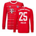 2022-2023 Bayern Munich Long Sleeve Home Shirt (MULLER 25)