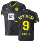2022-2023 Borussia Dortmund Away Shirt (Kids) (HALLER 9)