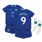 2022-2023 Chelsea Little Boys Home Mini Kit (LUKAKU 9)