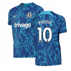 2022-2023 Chelsea Pre-Match Training Shirt (Blue) - Kids (PULISIC 10)