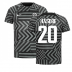 2022-2023 Eintracht Frankfurt Pre-Match Shirt (Black) (HASEBE 20)