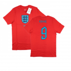 2022-2023 England World Cup Crest Tee (Red) - Kids (Kane 9)