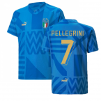 2022-2023 Italy Home Pre-Match Jersey (Blue) - Kids (PELLEGRINI 7)