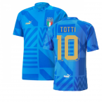 2022-2023 Italy Home Pre-Match Jersey (Blue) (TOTTI 10)