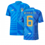 2022-2023 Italy Home Pre-Match Jersey (Blue) (VERRATTI 6)