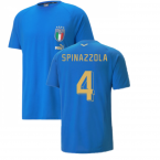 2022-2023 Italy Player Casuals Tee (Blue) (SPINAZZOLA 4)