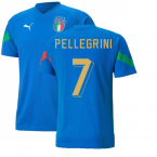 2022-2023 Italy Player Training Jersey (Blue) (PELLEGRINI 7)