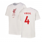 2022-2023 Liverpool Crest Tee (White) - Kids (VIRGIL 4)