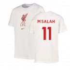 2022-2023 Liverpool Crest Tee (White) (M SALAH 11)