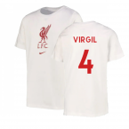 2022-2023 Liverpool Crest Tee (White) (VIRGIL 4)