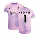 2022-2023 Liverpool Home Goalkeeper Shirt (Lilac) - Kids (A Becker 1)