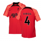 2022-2023 Liverpool Strike Training Jersey (Red) (VIRGIL 4)