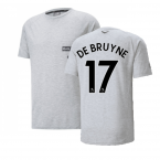 2022-2023 Man City Casuals Tee (Light Grey) (DE BRUYNE 17)