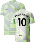 2022-2023 Man City Pre-Match Jersey (Grey Violet) (Your Name)