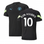 2022-2023 Man City PRO Training Jersey (Black) (KUN AGUERO 10)