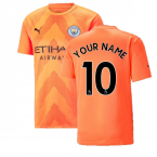 2022-2023 Man City SS Home Goalkeeper Shirt (Neon Citrus) (Your Name)