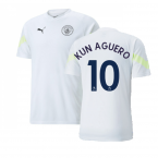 2022-2023 Man City Training Jersey (White) (KUN AGUERO 10)