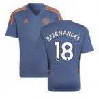 2022-2023 Man Utd Training Shirt (Blue) - Kids (B.FERNANDES 18)