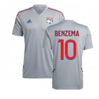 2022-2023 Olympique Lyon Training Jersey (Halo Silver) (BENZEMA 10)