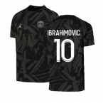 2022-2023 PSG Pre-Match Training Shirt (Black) - Kids (IBRAHIMOVIC 10)