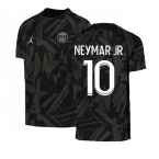 2022-2023 PSG Pre-Match Training Shirt (Black) - Kids (NEYMAR JR 10)