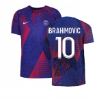 2022-2023 PSG Pre-Match Training Shirt (Blue) - Kids (IBRAHIMOVIC 10)