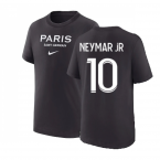 2022-2023 PSG Swoosh T-Shirt (Black) - Kids (NEYMAR JR 10)