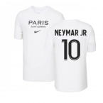 2022-2023 PSG Swoosh Tee (White) (NEYMAR JR 10)