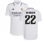 2022-2023 Real Madrid Authentic Home Shirt (RUDIGER 22)