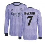 2022-2023 Real Madrid Authentic Long Sleeve Away Shirt (HAZARD 7)