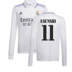 2022-2023 Real Madrid Long Sleeve Home Shirt (ASENSIO 11)