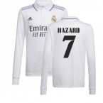 2022-2023 Real Madrid Long Sleeve Home Shirt (HAZARD 7)