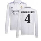 2022-2023 Real Madrid Long Sleeve Home Shirt (SERGIO RAMOS 4)