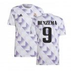 2022-2023 Real Madrid Pre-Match Shirt (White) (BENZEMA 9)