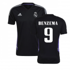 2022-2023 Real Madrid Training Shirt (Black) (BENZEMA 9)