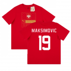 2022-2023 Serbia Ftbl Core Tee (Red) (MAKSIMOVIC 19)