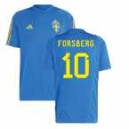 2022-2023 Sweden Training Jersey (Glory Blue) (FORSBERG 10)