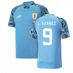 2022-2023 Uruguay Pre-Match Jersey (Blue) (L. SUAREZ 9)