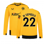 2022-2023 Wolves Long Sleeve Home Shirt (N SEMEDO 22)