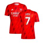 2023-2024 Arsenal Pre-Match Shirt (Red) (Saka 7)