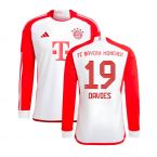 2023-2024 Bayern Munich Long Sleeve Home Shirt (Davies 19)