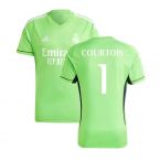 2023-2024 Real Madrid Home Goalkeeper Shirt (Solar Green) (COURTOIS 1)