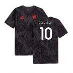 2024-2025 AC Milan ftblCulture Tee AOP (Black) (Rafa Leao 10)